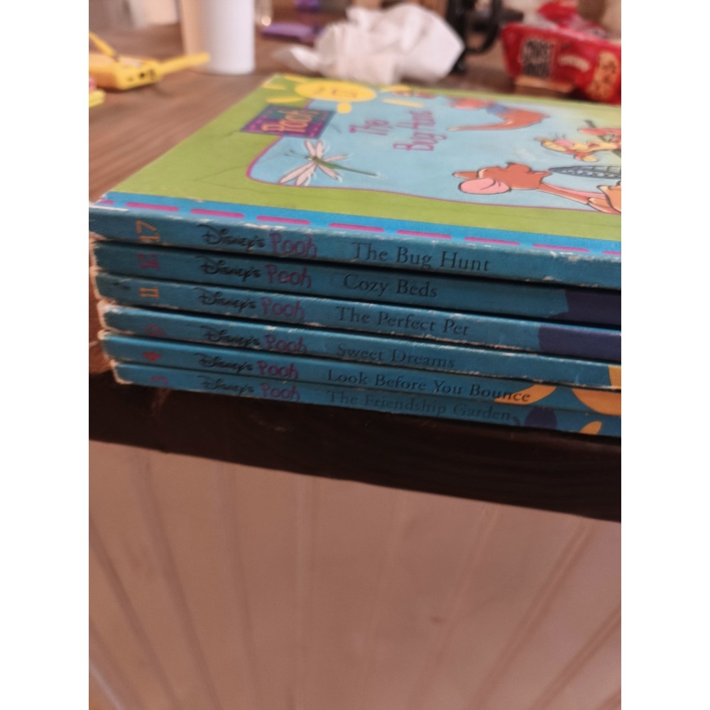Vintage 1996 Disney Out & About With Pooh Grow Learn Library Books Lot of 6 - Picture 2 of 8